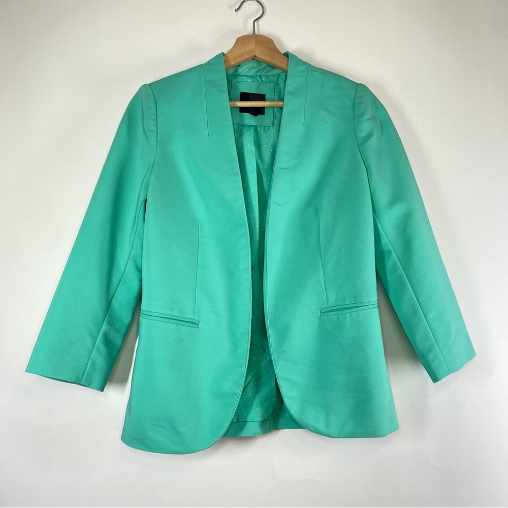 The Limited Women’s Aqua Green Blazer Jacket Size S Retro Career Feminine